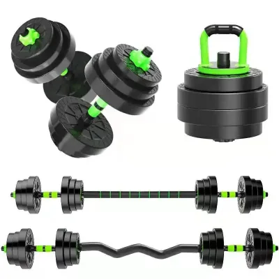 4-in-1 Adjustable Dumbbell Set with Connector, 44 lb