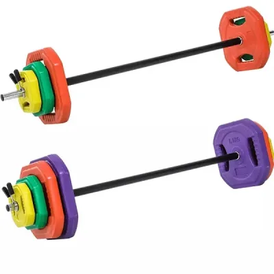 Adjustable Barbell and Dumbbell Set, 40 lb