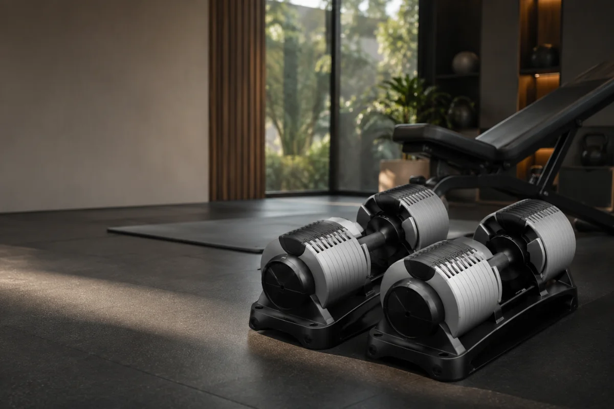 Adjustable dumbbells for home gym workouts

